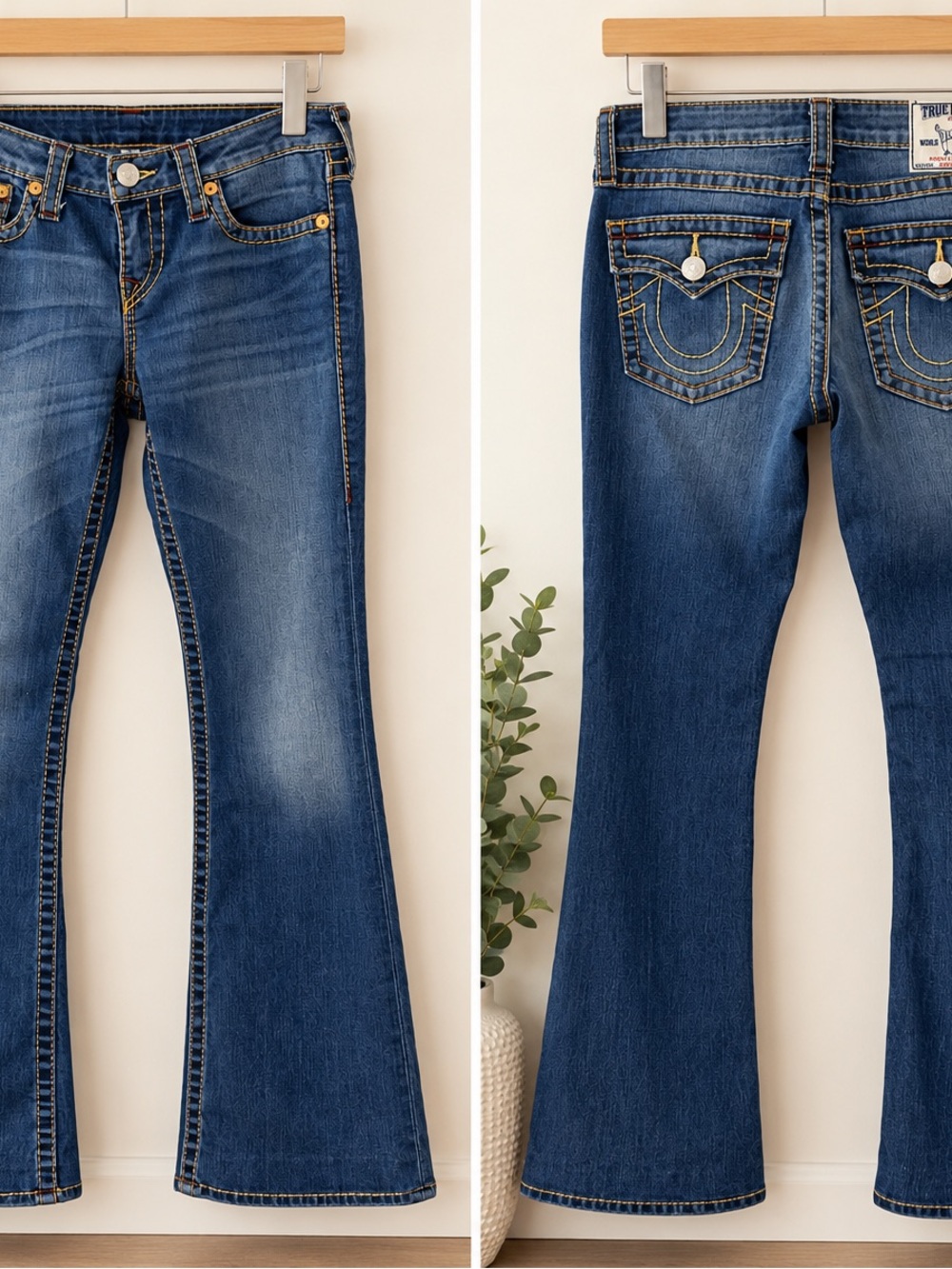 Vintage 2000’s True Religion Low Rise Bootcut Jeans 29x30.25